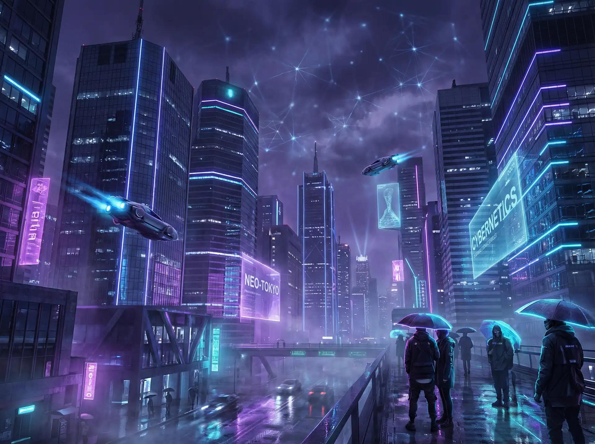 影视AI工坊 案例 - 赛博朋克城市场景生成